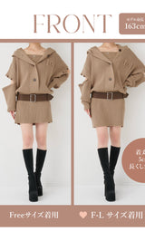 モデル：163cm（着用サイズ：FREE/F-L　着用カラー：MOC）