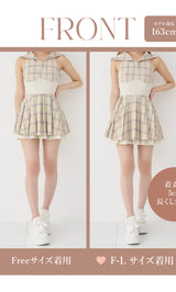 モデル：163cm（着用サイズ：FREE/F-L　着用カラー：BEG）