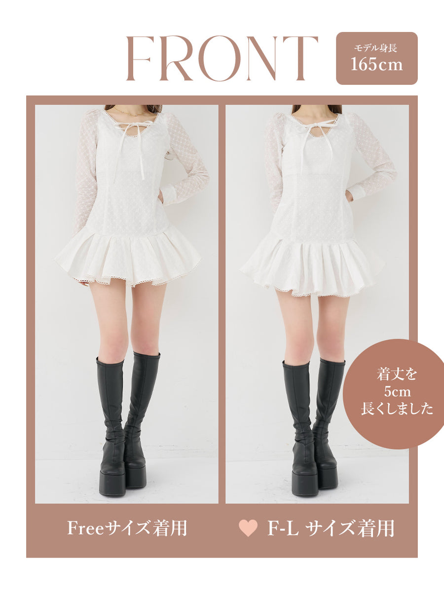 モデル：165cm（着用サイズ：FREE/F-L　着用カラー：WHT）