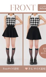 モデル：163cm（着用サイズ：FREE/F-L　着用カラー：BLK）