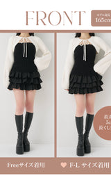 モデル：165cm（着用サイズ：FREE/F-L　着用カラー：BLK）
