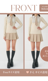 モデル：163cm（着用サイズ：FREE/F-L　着用カラー：BEG）