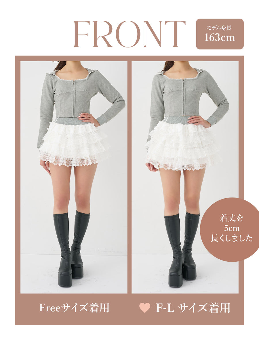 モデル：163cm（着用サイズ：FREE/F-L　着用カラー：GRY）