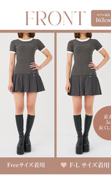 モデル：163cm（着用サイズ：FREE/F-L　着用カラー：GRY）