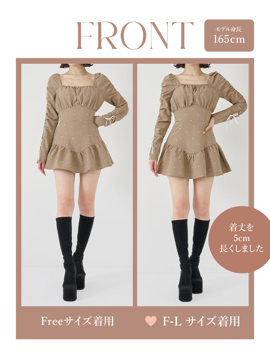 モデル：165cm（着用サイズ：FREE/F-L　着用カラー：BEG）