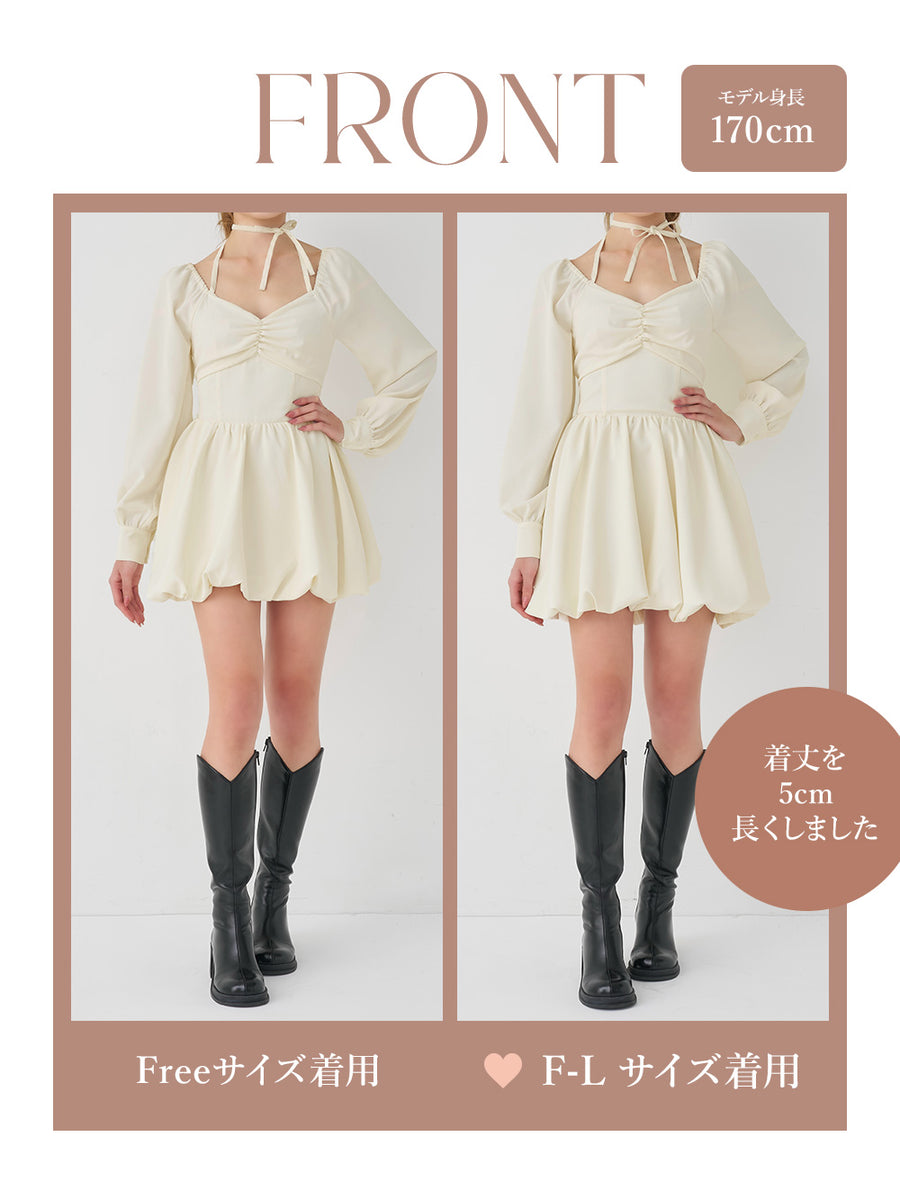 モデル：170cm（着用サイズ：FREE/F-L　着用カラー：IVO）