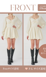 モデル：170cm（着用サイズ：FREE/F-L　着用カラー：IVO）