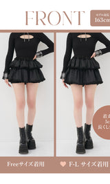 モデル：163cm（着用サイズ：FREE/F-L　着用カラー：BLK）