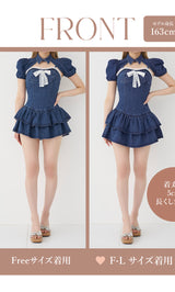 モデル：163cm（着用サイズ：FREE/F-L　着用カラー：BLU）