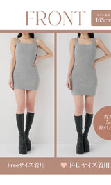 モデル：165cm（着用サイズ：FREE/F-L　着用カラー：GRY）