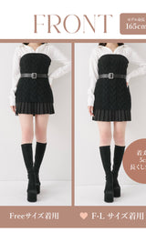 モデル：165cm（着用サイズ：FREE/F-L　着用カラー：BLK）