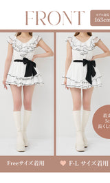 モデル：163cm（着用サイズ：FREE/F-L　着用カラー：WHT）