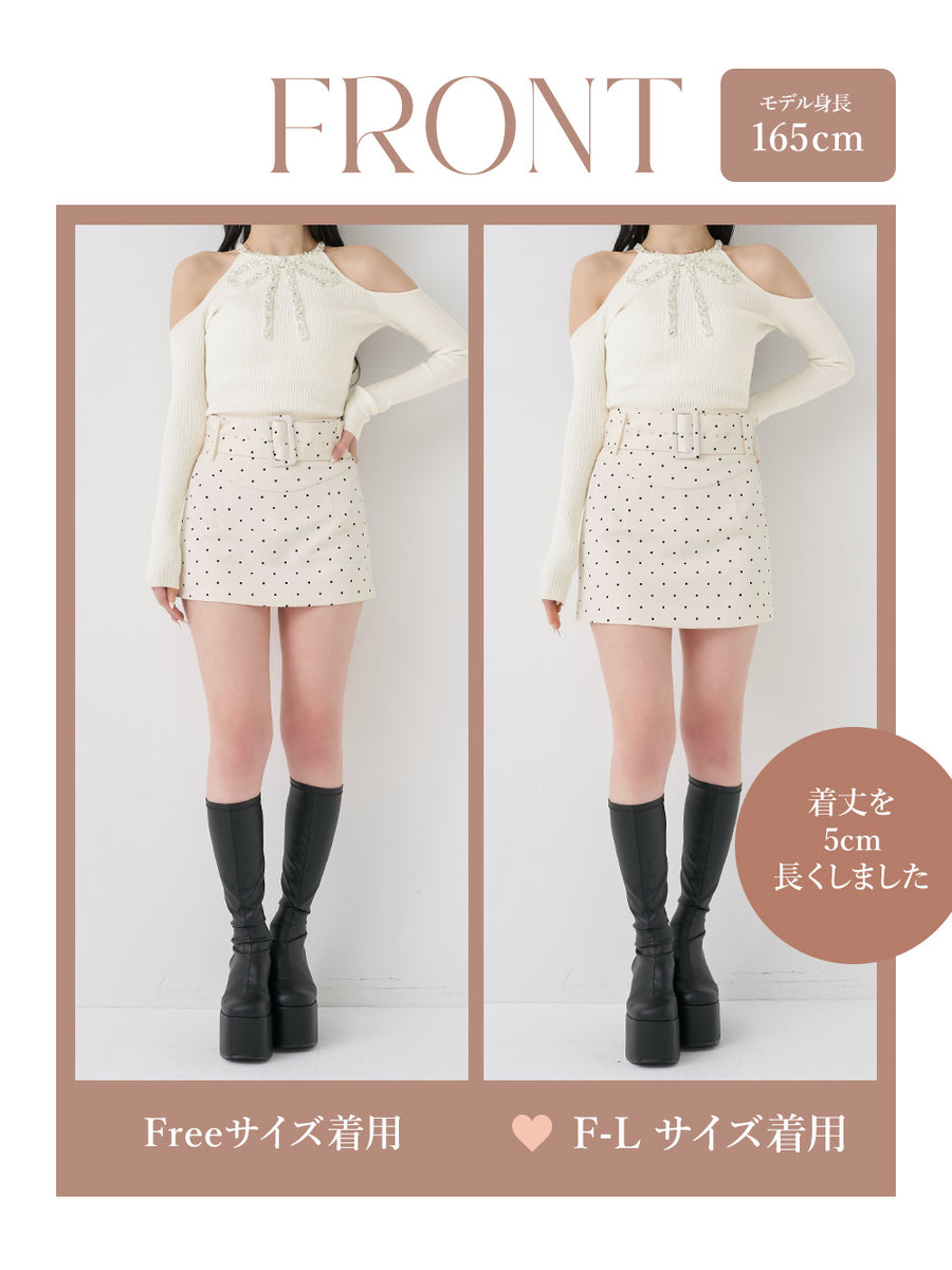 モデル：165cm（着用サイズ：FREE/F-L　着用カラー：WHT）