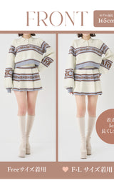 モデル：165cm（着用サイズ：FREE/F-L　着用カラー：IVO）