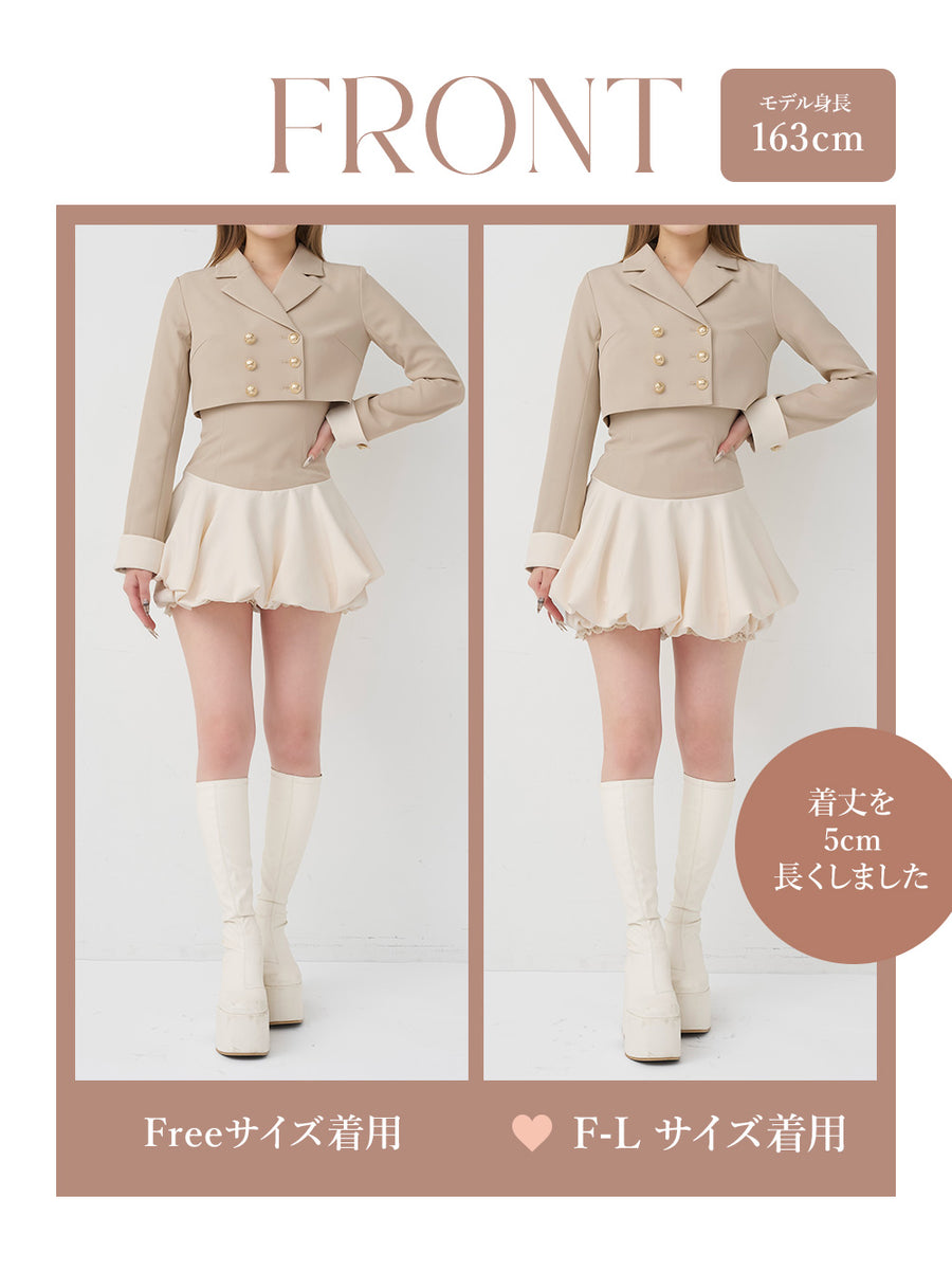 モデル：163cm（着用サイズ：FREE/F-L　着用カラー：BEG）