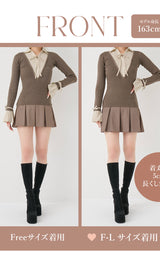 モデル：163cm（着用サイズ：FREE/F-L　着用カラー：MOC）