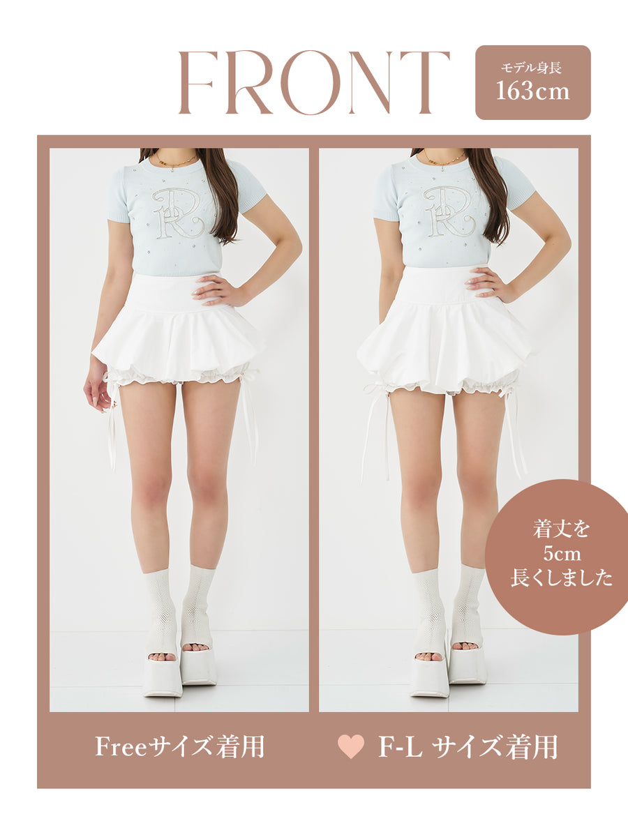 モデル：163cm（着用サイズ：FREE/F-L　着用カラー：WHT）