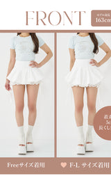 モデル：163cm（着用サイズ：FREE/F-L　着用カラー：WHT）