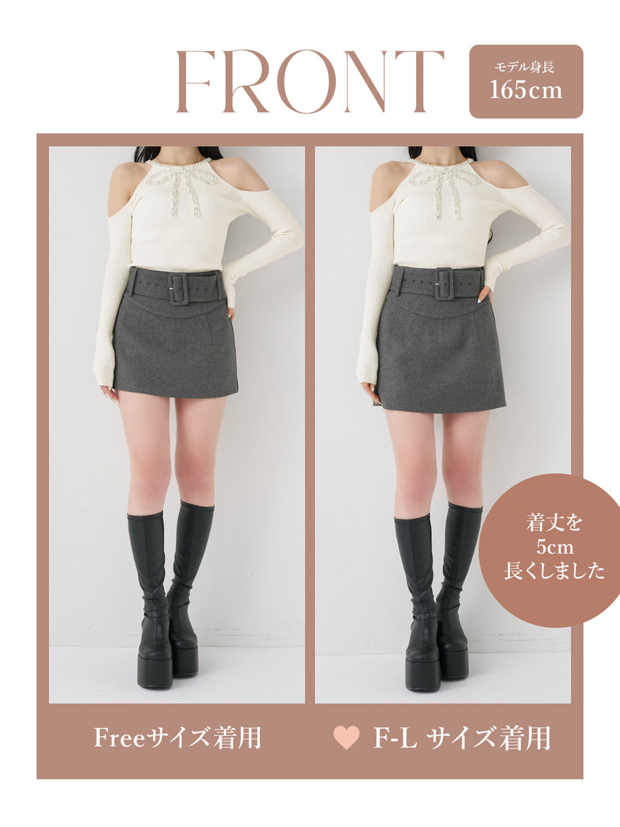 モデル：165cm（着用サイズ：FREE/F-L　着用カラー：GRY）