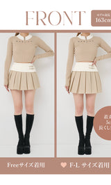 モデル：163cm（着用サイズ：FREE/F-L　着用カラー：BEG）