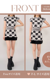 モデル：163cm（着用サイズ：FREE/F-L　着用カラー：GRY）