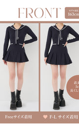 モデル：163cm（着用サイズ：FREE/F-L　着用カラー：NVY）