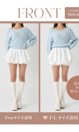 モデル：163cm（着用サイズ：FREE/F-L　着用カラー：WHT）