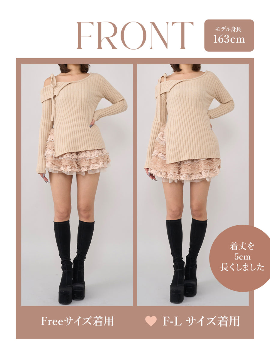 モデル：163cm（着用サイズ：FREE/F-L　着用カラー：BEG）