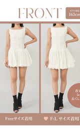 モデル：163cm（着用サイズ：FREE/F-L　着用カラー：WHT）