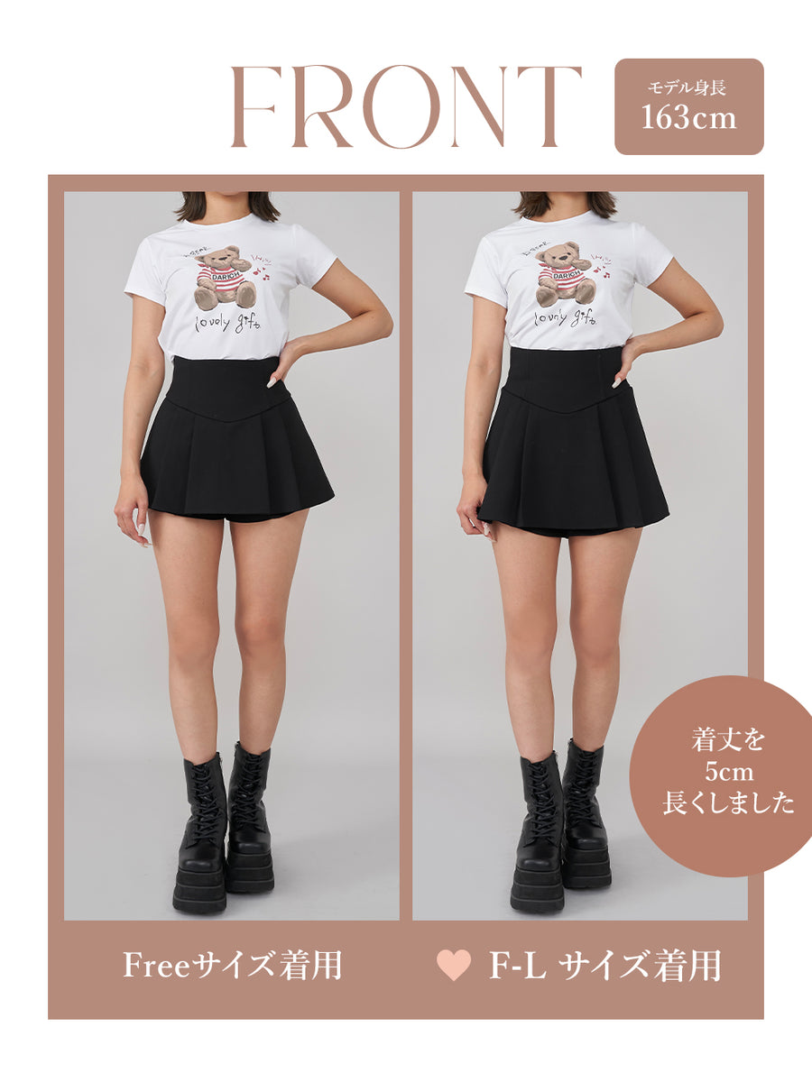 モデル：163cm（着用サイズ：FREE/F-L　着用カラー：BLK）