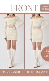 モデル：163cm（着用サイズ：FREE/F-L　着用カラー：IVO）