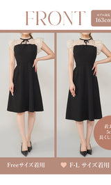 モデル：163cm（着用サイズ：FREE/F-L　着用カラー：BLK）