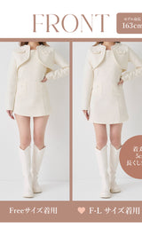 モデル：163cm（着用サイズ：FREE/F-L　着用カラー：IVO）
