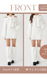 モデル：163cm（着用サイズ：FREE/F-L　着用カラー：WHT）