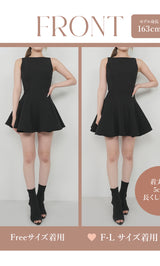 モデル：163cm（着用サイズ：FREE/F-L　着用カラー：BLK）