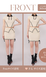 モデル：163cm（着用サイズ：FREE/F-L　着用カラー：IVO）