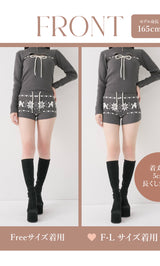 モデル：165cm（着用サイズ：FREE/F-L　着用カラー：GRY）