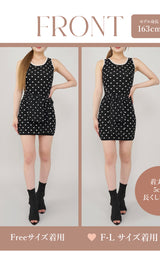 モデル：163cm（着用サイズ：FREE/F-L　着用カラー：BLK）