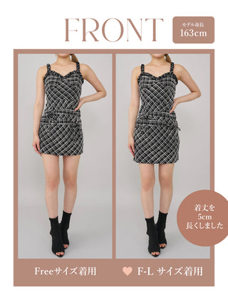 モデル：163cm（着用サイズ：FREE/F-L　着用カラー：BLK）