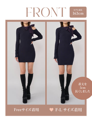 モデル：163cm（着用サイズ：FREE/F-L　着用カラー：NVY）