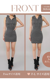モデル：163cm（着用サイズ：FREE/F-L　着用カラー：C-GRY）