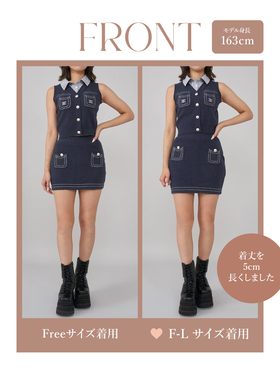 モデル：163cm（着用サイズ：FREE/F-L　着用カラー：NVY）