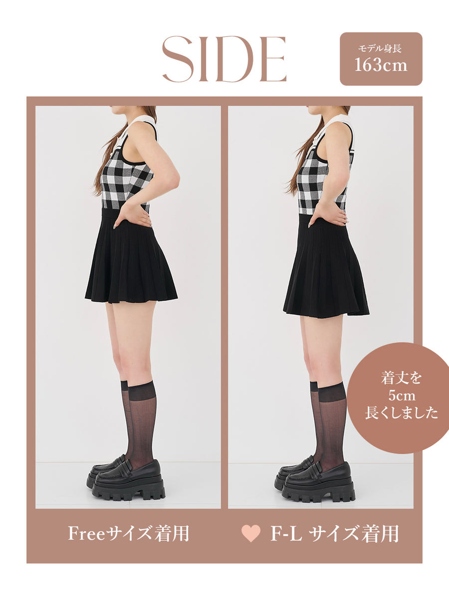 モデル：163cm（着用サイズ：FREE/F-L　着用カラー：BLK）