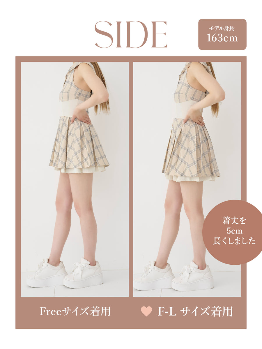 モデル：163cm（着用サイズ：FREE/F-L　着用カラー：BEG）