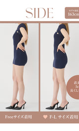 モデル：163cm（着用サイズ：FREE/F-L　着用カラー：NVY）