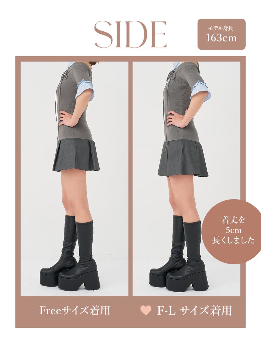 モデル：163cm（着用サイズ：FREE/F-L　着用カラー：GRY）