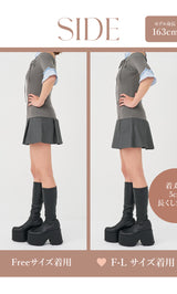 モデル：163cm（着用サイズ：FREE/F-L　着用カラー：GRY）