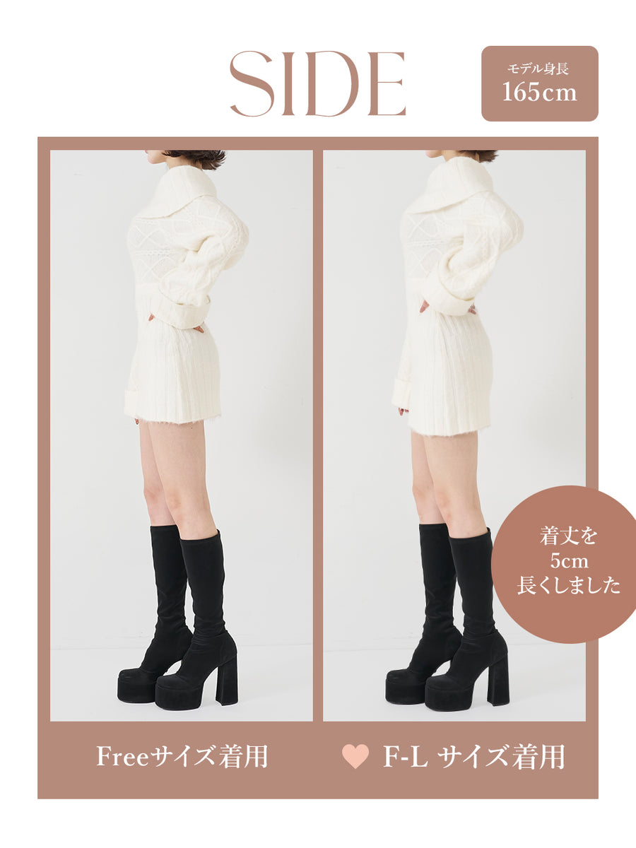 モデル：165cm（着用サイズ：FREE/F-L　着用カラー：WHT）