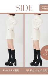 モデル：165cm（着用サイズ：FREE/F-L　着用カラー：WHT）
