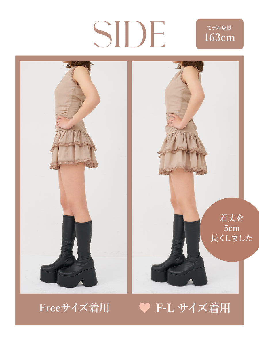 モデル：163cm（着用サイズ：FREE/F-L　着用カラー：BEG）